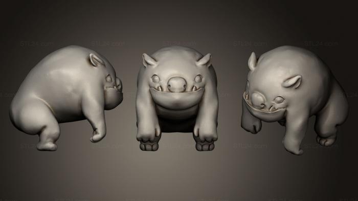 Игрушки (Тролль, TOYS_0374) 3D модель для ЧПУ станка